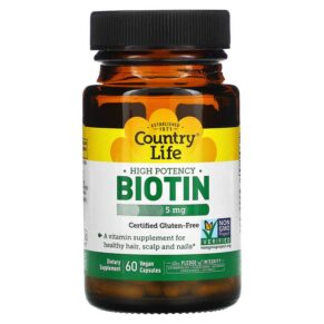 Country Life High Potency Biotin 5 mg 60 viên 015794065050