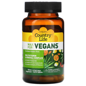 Country Life Max for Vegans Multivitamin & Mineral Complex 120 viên 015794081074