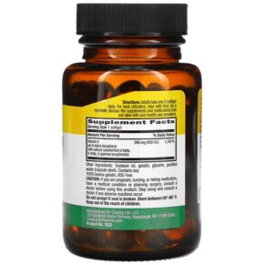Country Life Natural Vitamin E-Complex with Mixed Tocopherols 268 mg (400 IU) 90 Softgels 3 Country Life Natural Vitamin E-Complex with Mixed Tocopherols 268 mg (400 IU) 90 Softgels 015794078326