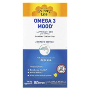 Country Life Omega 3 Mood Natural Lemon 180 viên 015794041214