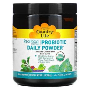 Country Life Realfood Organics Probiotic Daily Powder 3.1 oz (90 g) 015794091103
