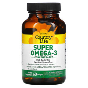 Country Life Super Omega-3 Concentrated 60 viên 015794045113