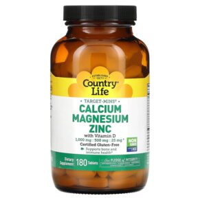 Country Life Target-Mins Calcium Magnesium Zinc + Vitamin D 180 viên 015794024910