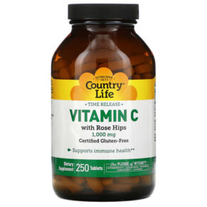 Country Life Time Release Vitamin C + Rose Hips 1.000 mg 250 viên 015794068730