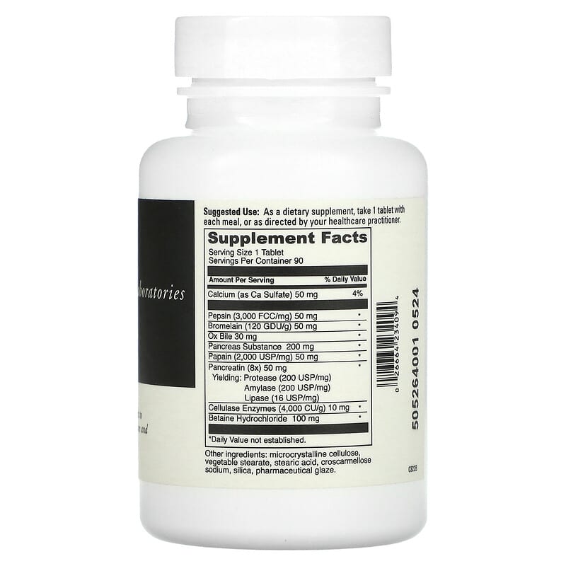 DaVinci Laboratories of Vermont All-Zyme 90 Tablets 8 Thành phần vi chất DaVinci Laboratories of Vermont All-Zyme 90 viên 026664234094