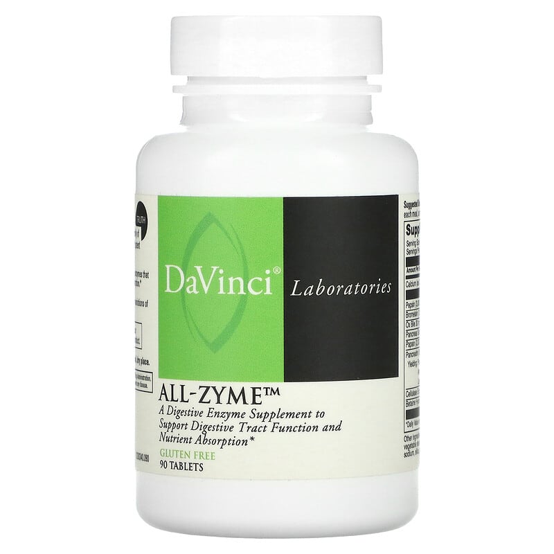 DaVinci Laboratories of Vermont All-Zyme 90 Tablets 1 DaVinci Laboratories of Vermont All-Zyme 90 viên 026664234094