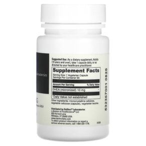 DaVinci Laboratories of Vermont Micronized DHEA 10 mg 90 Capsules 3 DaVinci Laboratories of Vermont Micronized DHEA 10 mg 90 Capsules 026664249395