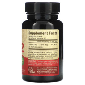 Deva Vegan B12 Fast-Dissolve 2.500 mcg 90 Tablets 895634000430