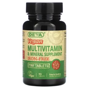 Deva Vegan Multivitamin & Mineral Supplement Iron-Free 90 Tiny viên 895634000423