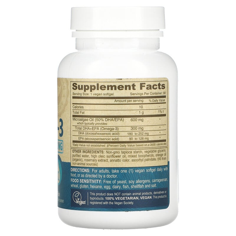 Deva Vegan Omega-3 DHA-EPA 300 mg 90 Softgels 8 Thành phần vi chất Deva Vegan Omega-3 DHA-EPA 300 mg 90 viên 895634000409