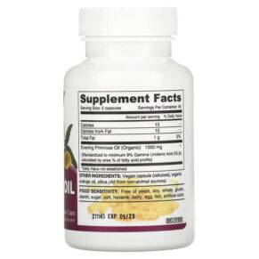 Deva Vegan Premium Evening Primrose Oil 90 Vegan Caps 895634000249