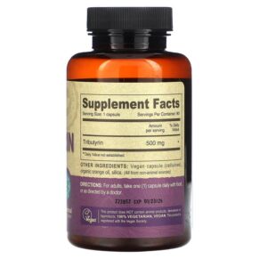 Deva Vegan Tributyrin 500 mg 90 Vegan Caps 895634000768