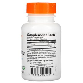 Doctor's Best Benfotiamine 150 with BenfoPure 150 mg 120 Veggie Caps 3 Doctor's Best Benfotiamine 150 with BenfoPure 150 mg 120 Veggie Caps 753950001299