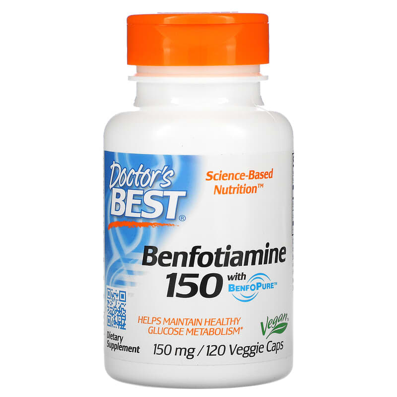 Doctor's Best Benfotiamine 150 with BenfoPure 150 mg 120 Veggie Caps 1 Doctor's Best Benfotiamine 150 + BenfoPure 150 mg 120 viên 753950001299
