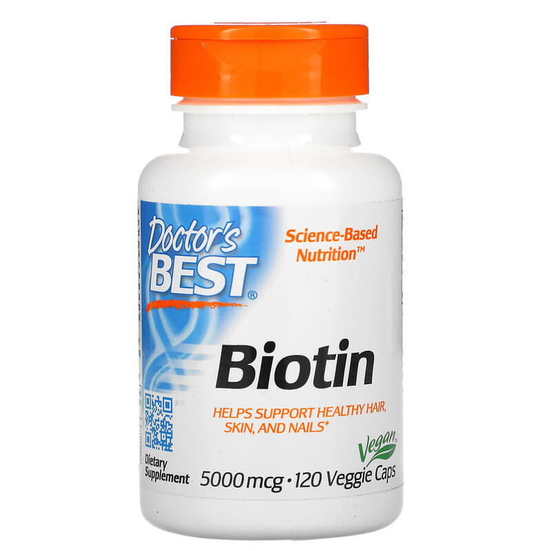 Doctor's Best Biotin 5.000 mcg 120 Veggie Caps 1 Doctor's Best Biotin 5.000 mcg 120 viên 753950003019