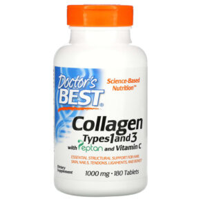 Doctor's Best Collagen Types 1 & 3 + Peptan & Vitamin C 1.000 mg 180 viên 753950002043