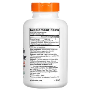 Doctor's Best Curcumin Phytosome with Meriva 500 mg 180 Veggie Caps 753950002302