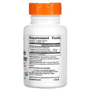 Doctor's Best Curcumin Phytosome with Meriva 500 mg 60 Veggie Caps 3 Doctor's Best Curcumin Phytosome with Meriva 500 mg 60 Veggie Caps 753950002258