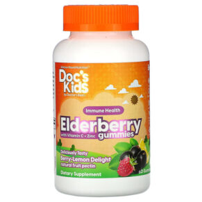 Doctor's Best Doc's Kids Elderberry + Vitamin C + Zinc Berry Lemon Delight Flavor 60 viên 753950005662