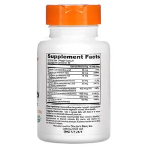 Doctor's Best Fully Active B Complex with Quatrefolic 60 Veggie Caps 753950005013