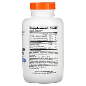 Doctor's Best Glucosamine Chondroitin MSM with OptiMSM 360 Veggie Capsules 753950003644