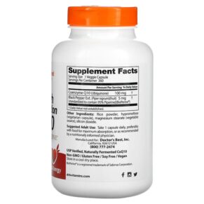 Doctor's Best High Absorption CoQ10 with BioPerine 100 mg 360 Veggie Caps 753950004054