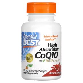 Doctor's Best High Absorption CoQ10 + BioPerine 200 mg 60 viên 753950004122