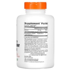 Doctor's Best High Potency Serrapeptase 120.000 SPU 270 Veggie Caps 753950003071