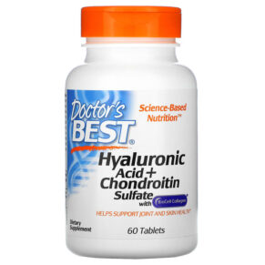 Doctor's Best Hyaluronic Acid + Chondroitin Sulfate + BioCell Collagen 60 viên 753950002654