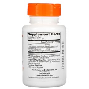 Doctor's Best Lutein with Lutemax 2020 20 mg 60 Softgels 753950003699