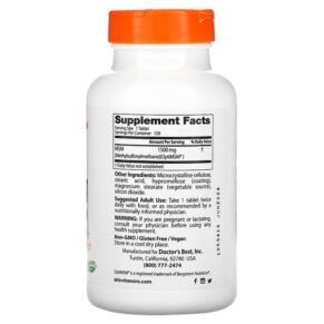 Doctor's Best MSM with OptiMSM 1.500 mg 120 Tablets 3 Doctor's Best MSM with OptiMSM 1.500 mg 120 Tablets 753950000971