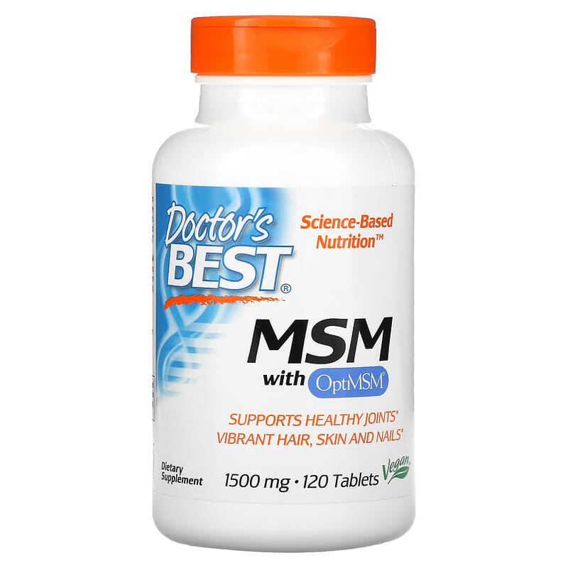 Doctor's Best MSM with OptiMSM 1.500 mg 120 Tablets 1 Doctor's Best MSM + OptiMSM 1.500 mg 120 viên 753950000971
