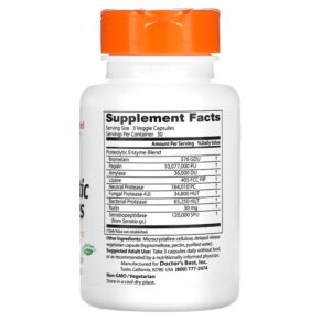 Doctor's Best Proteolytic Enzymes 90 Delayed Release Veggie Caps 753950001848