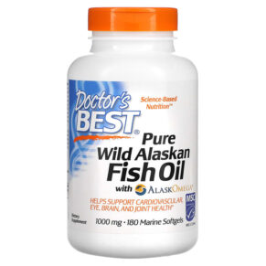 Doctor's Best Pure Wild Alaskan Fish Oil + AlaskOmega 1.000 mg 180 Marine viên 753950004177