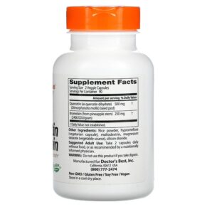 Doctor's Best Quercetin Bromelain 180 Veggie Caps 753950000292