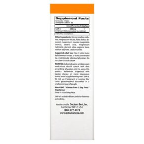 Doctor's Best SAMe (Disulfate Tosylate) 200 mg 60 Enteric Coated Tablets 753950002067