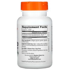 Doctor's Best Saw Palmetto Standardized Extract 320 mg 180 Softgels 753950002722