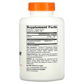 Doctor's Best Serrapeptase 270 Veggie Caps 753950001909