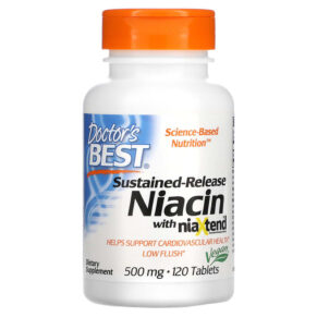 Doctor's Best Sustained-Release Niacin + niaXtend 500 mg 120 viên 753950002425