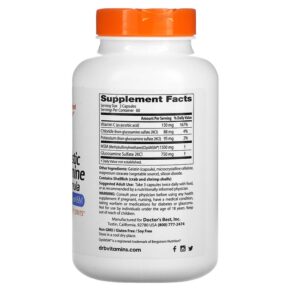 Doctor's Best Synergistic Glucosamine MSM Formula with OptiMSM 180 Capsules 753950000704