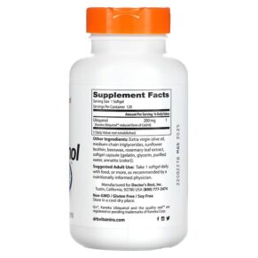 Doctor's Best Ubiquinol with Kaneka 200 mg 120 Softgels 753950002753