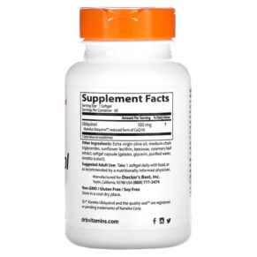 Doctor's Best Ubiquinol with Kaneka Q+ 100 mg 60 Softgels 3 Doctor's Best Ubiquinol with Kaneka Q+ 100 mg 60 Softgels 753950002050