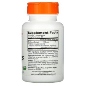 Doctor's Best Ultra Cordyceps 750 mg 60 Veggie Caps 3 Doctor's Best Ultra Cordyceps 750 mg 60 Veggie Caps 753950001039
