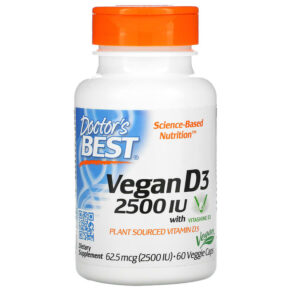 Doctor's Best Vegan D3 + Vitashine D3 2.500 IU 60 viên 753950003026
