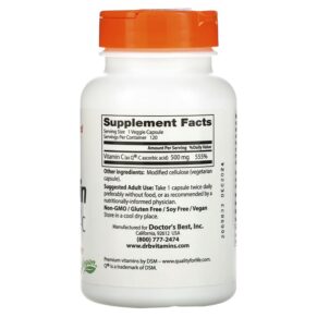 Doctor's Best Vitamin C with Q-C 500 mg 120 Veggie Caps 753950002562