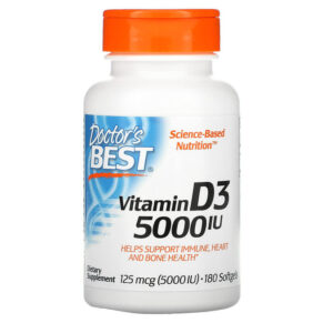 Doctor's Best Vitamin D3 125 mcg (5.000 IU) 180 viên 753950002180