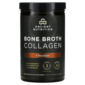 Dr. Axe/Ancient Nutrition Bone Broth Collagen Chocolate 1.2 lb (528 g) 816401020406