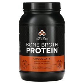 Dr. Axe/Ancient Nutrition Bone Broth Protein Chocolate 2.22 lbs (1008 g) 816401020253
