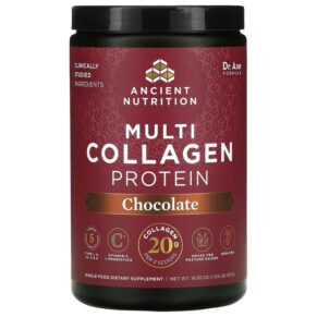 Dr. Axe/Ancient Nutrition Multi Collagen Protein Chocolate 1.04 lb (472 g) 816401022196