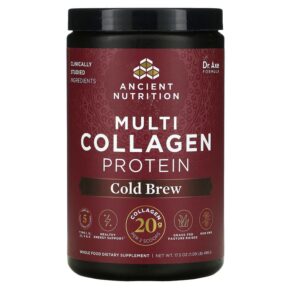 Dr. Axe/Ancient Nutrition Multi Collagen Protein Cold Brew 1.09 lb (496 g) 816401022516
